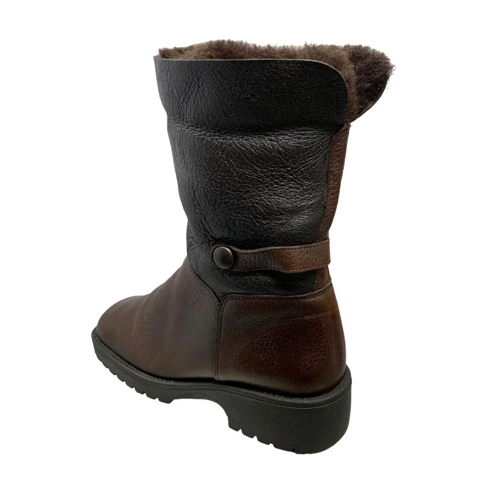 Terrra Firma by Santana  Brown Leather Sheepskin‎ Boots